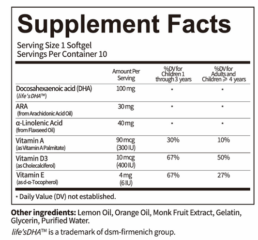 Smart DHA Plus Softgels (9 Blisters × 10 Softgels)